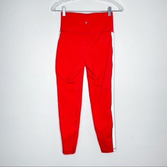 Old Navy Active red leggings white stripes - Picture 4 of 9